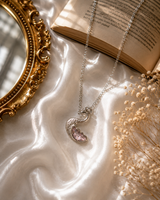 Silver Swan Heart Necklace