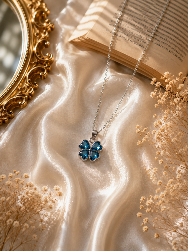 Sapphire Clover Necklace