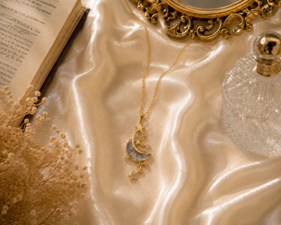 Golden Crescent Moon Necklace