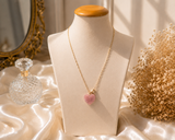 Blush Druzy Heart Necklace