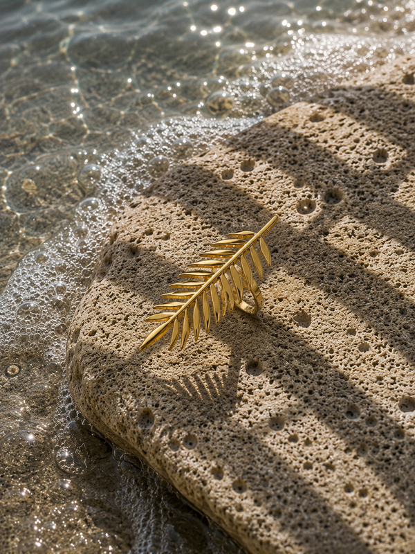 Gold Fern Leaf Ring