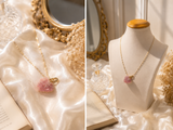Blush Druzy Heart Necklace
