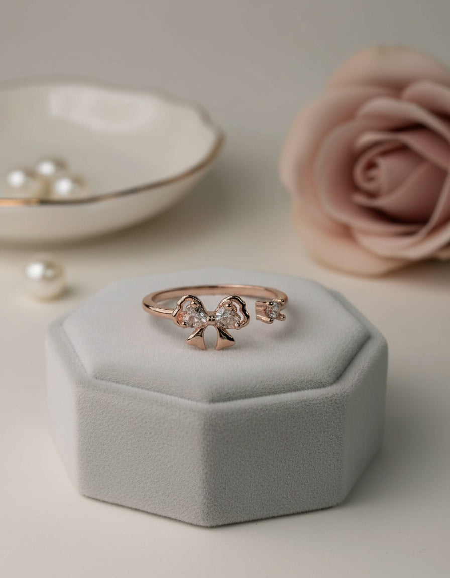 Blush Bow Ring 🎀