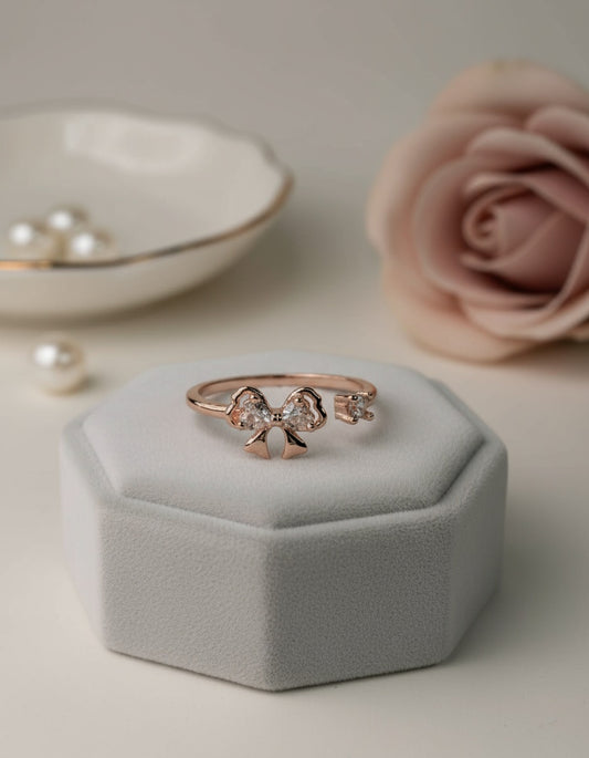 Blush Bow Ring 🎀