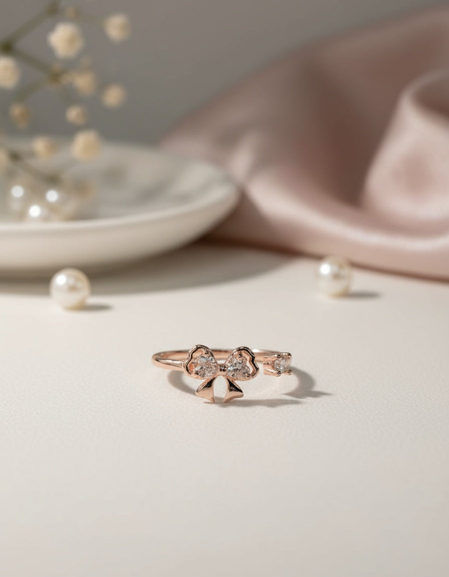 Blush Bow Ring 🎀