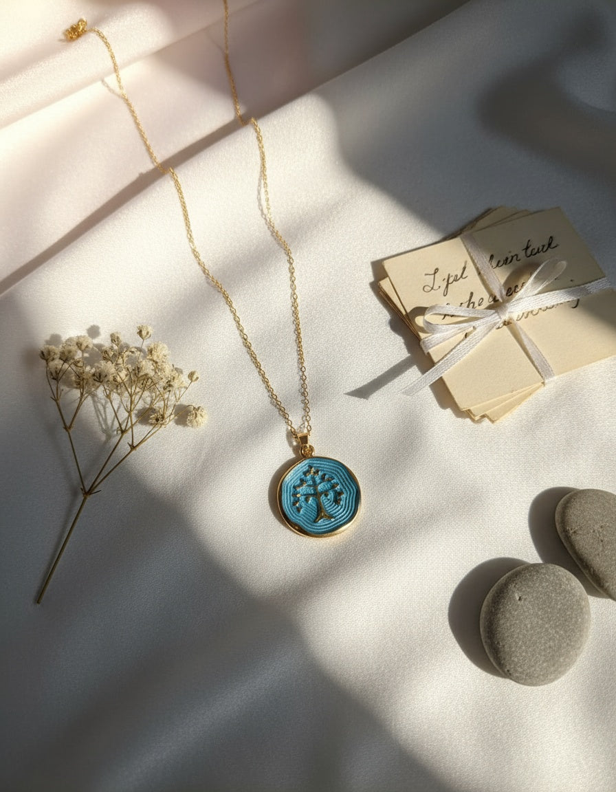 Sapphire Tree of Life Necklace