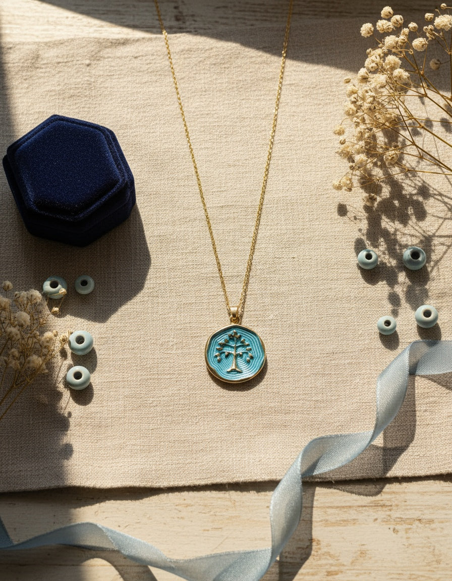 Sapphire Tree of Life Necklace