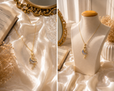 Golden Crescent Moon Necklace