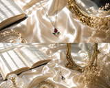 Ruby Rose & Star Pendant Necklace